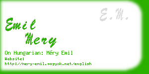 emil mery business card